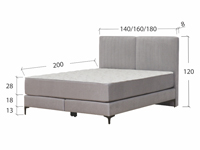 Boxspring bed Afrodita