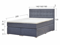 Boxspring krevet Ankona 