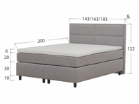 Boxspring bed Vega